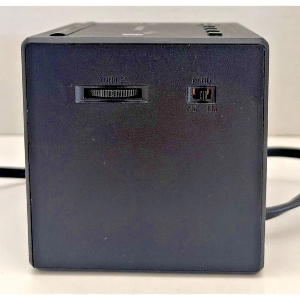 Sony ICF-C1 Desktop Alarm Clock Radio Cube Digital Black ICFC1 Tested